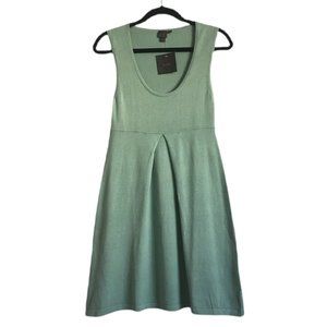 Lulu Women's Sleeveless Scoop Neck Blue Knit Knee Length Dress XS New